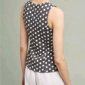 Maeve textured polka-dot knit top - size Small