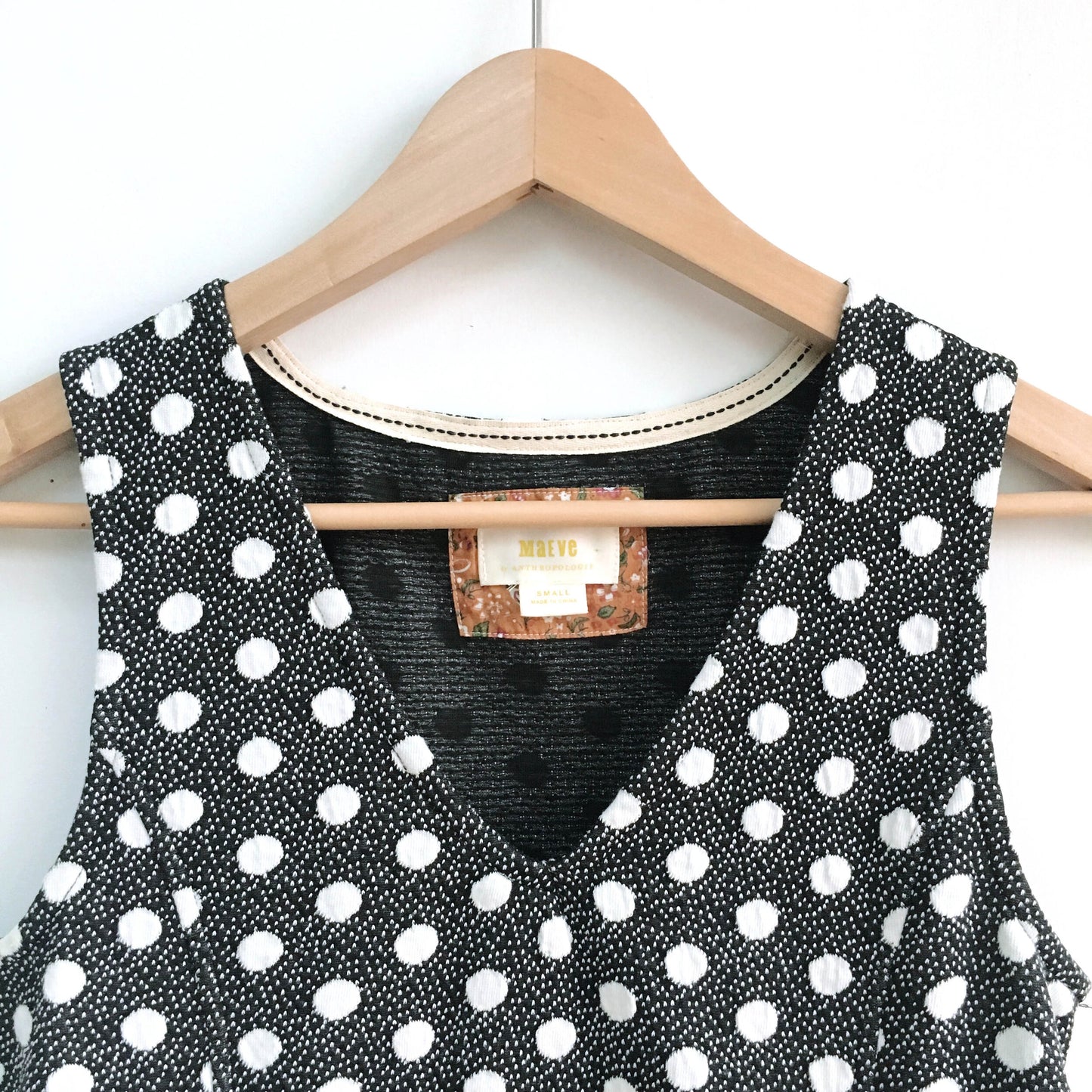 Maeve textured polka-dot knit top - size Small