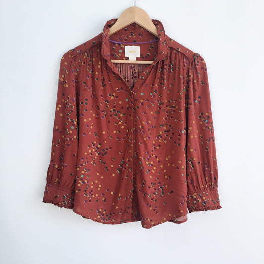 Maeve Blouse with colourful dots - size xs - Anthropologie
