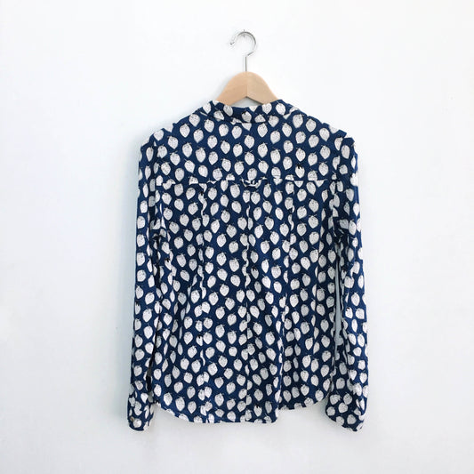 Maeve Rochelle printed buttondown blouse - size 2