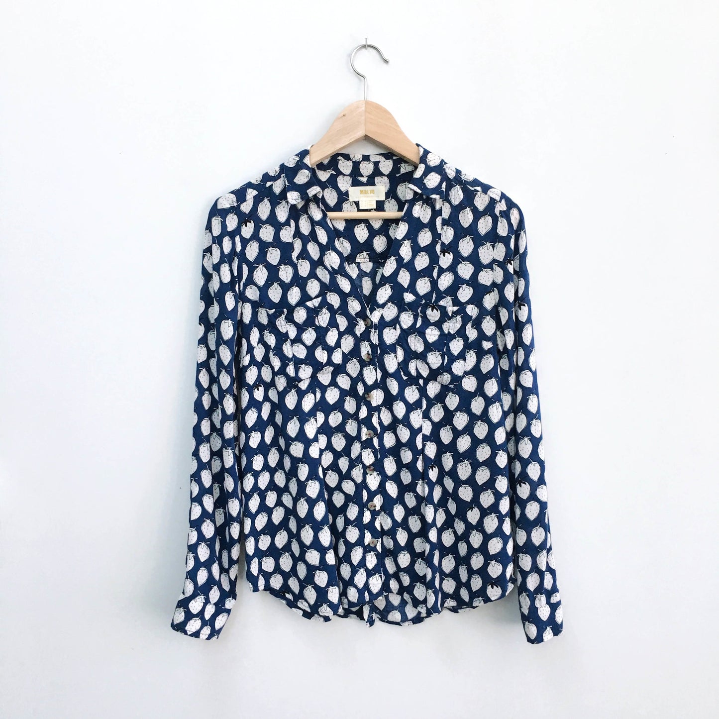 Maeve Rochelle printed buttondown blouse - size 2
