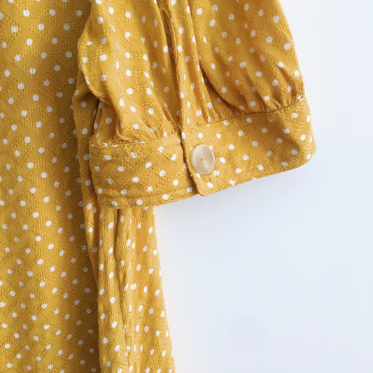 Maeve Yellow Motif Hansley Top - size 6 - Anthropologie