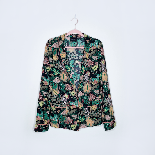 scotch & soda tropical jungle elephant blazer - size medium