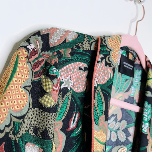 scotch & soda tropical jungle elephant blazer - size medium