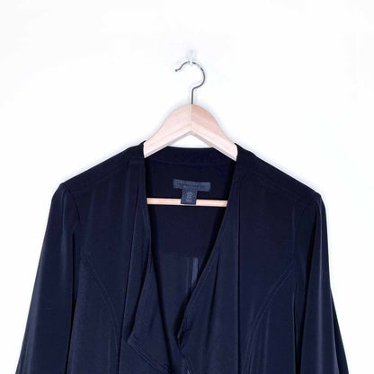 maison cinqcent stretch crepe waterfall trench jacket - size medium