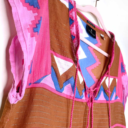 maison scotch bohemian chique ikat tunic - size 2 (med)