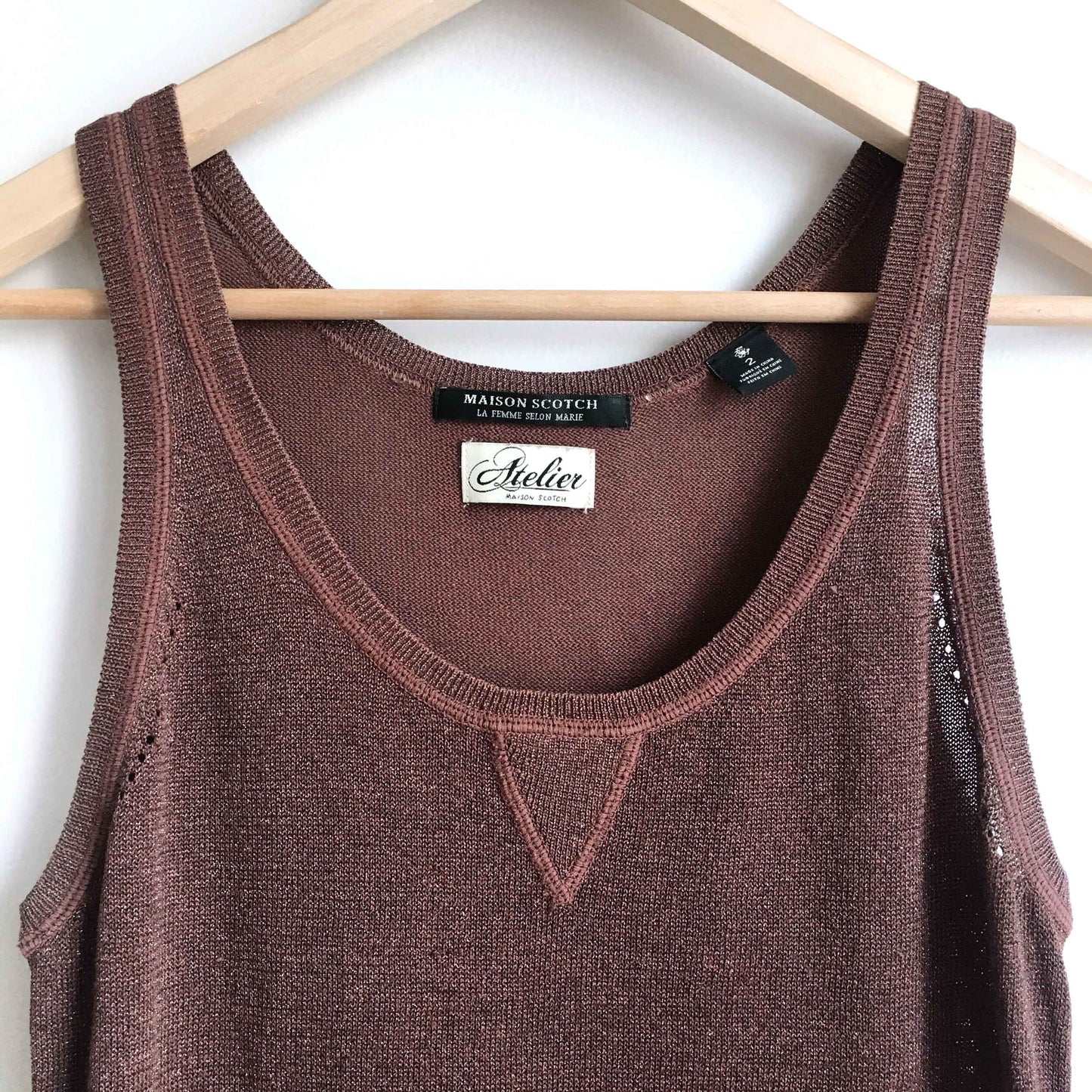 Maison Scotch Atelier metallic tank - size 2