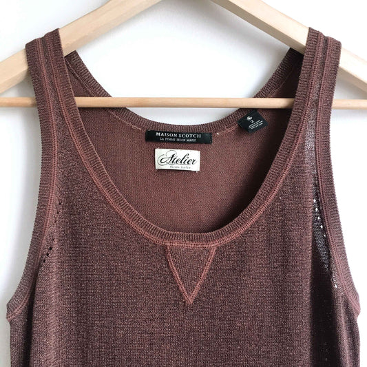 Maison Scotch Atelier metallic tank - size 2