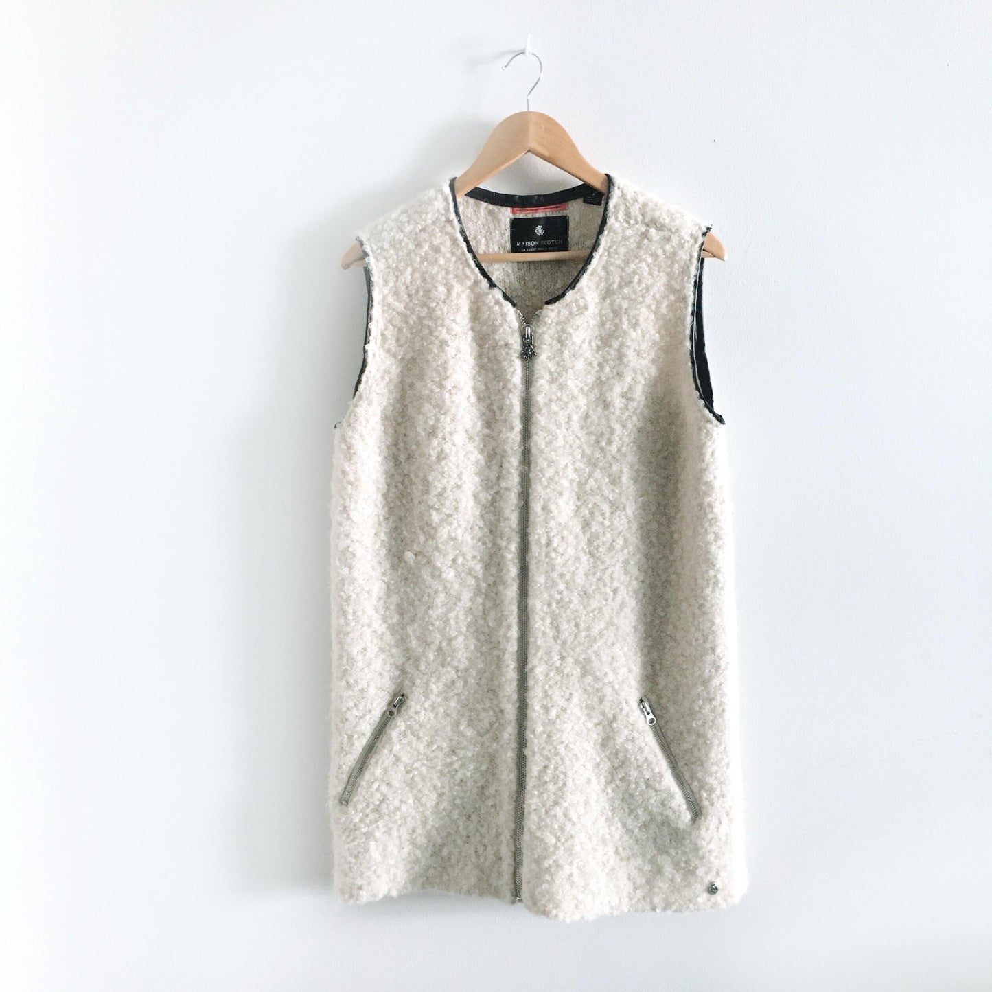 Maison Scotch Faux Shearling Vest - size 3