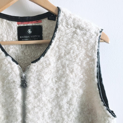 Maison Scotch Faux Shearling Vest - size 3