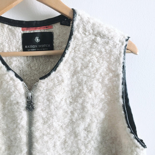 Maison Scotch Faux Shearling Vest - size 3