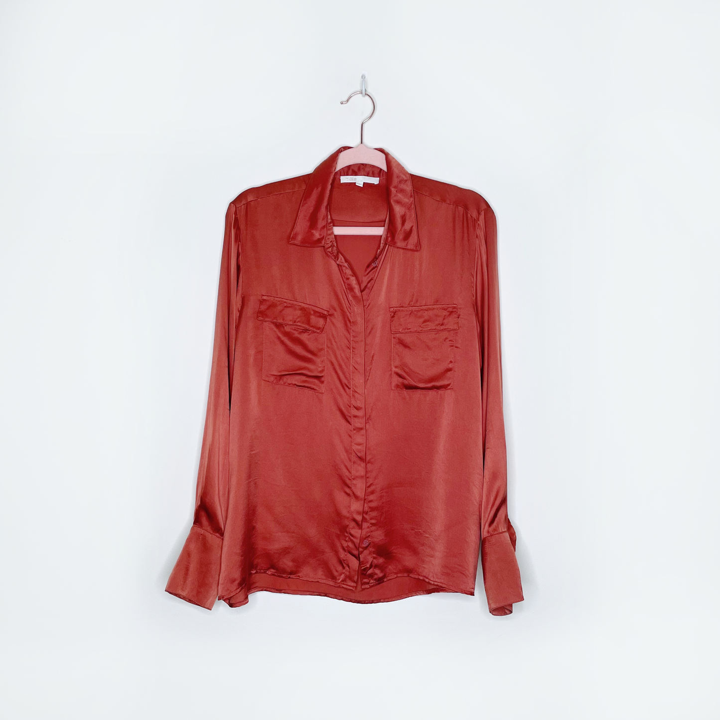 maje ceci terracotta silk blouse - size 3