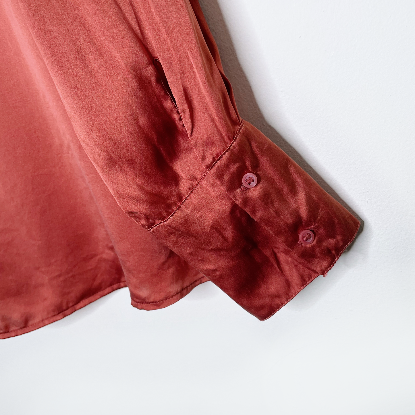 maje ceci terracotta silk blouse - size 3