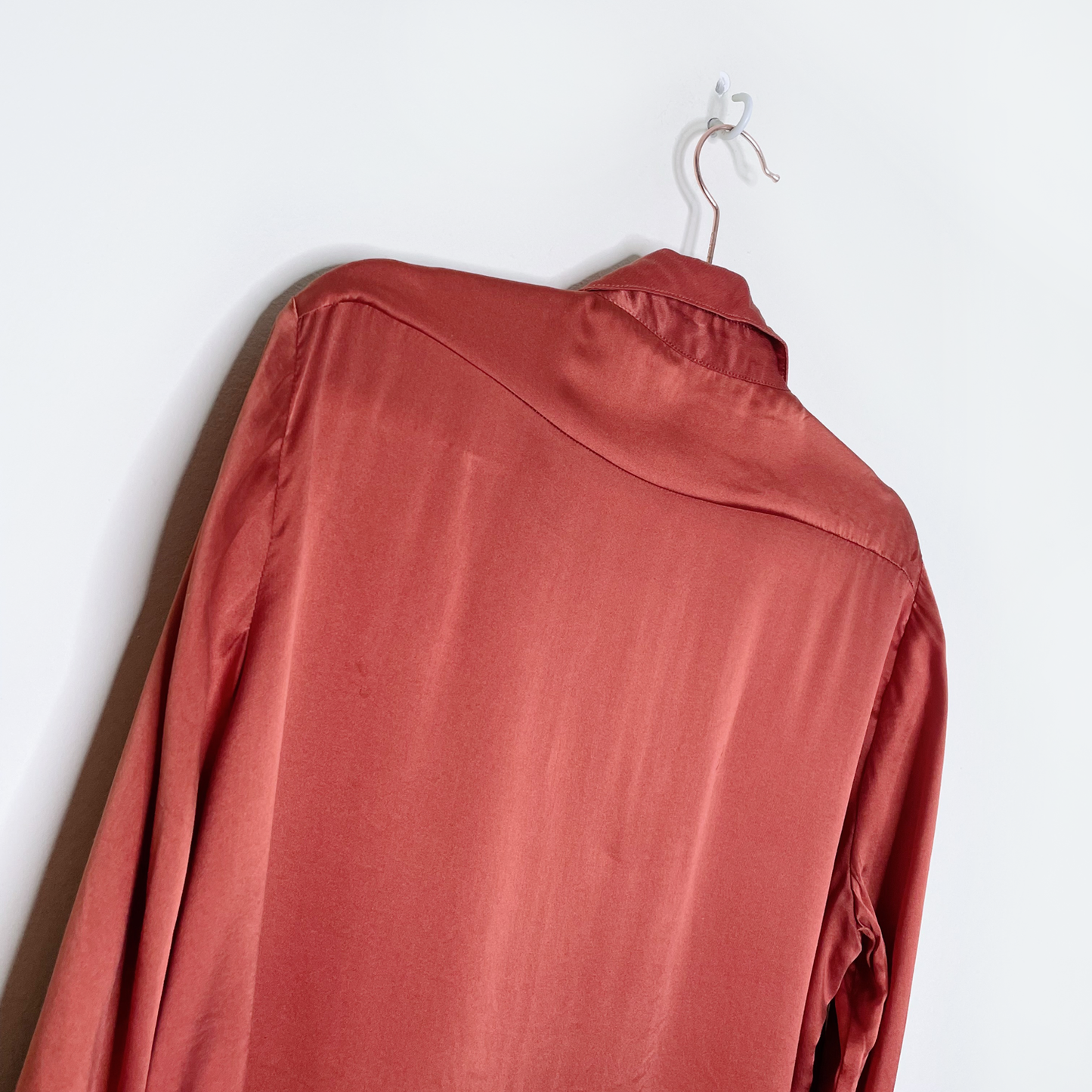 maje ceci terracotta silk blouse - size 3