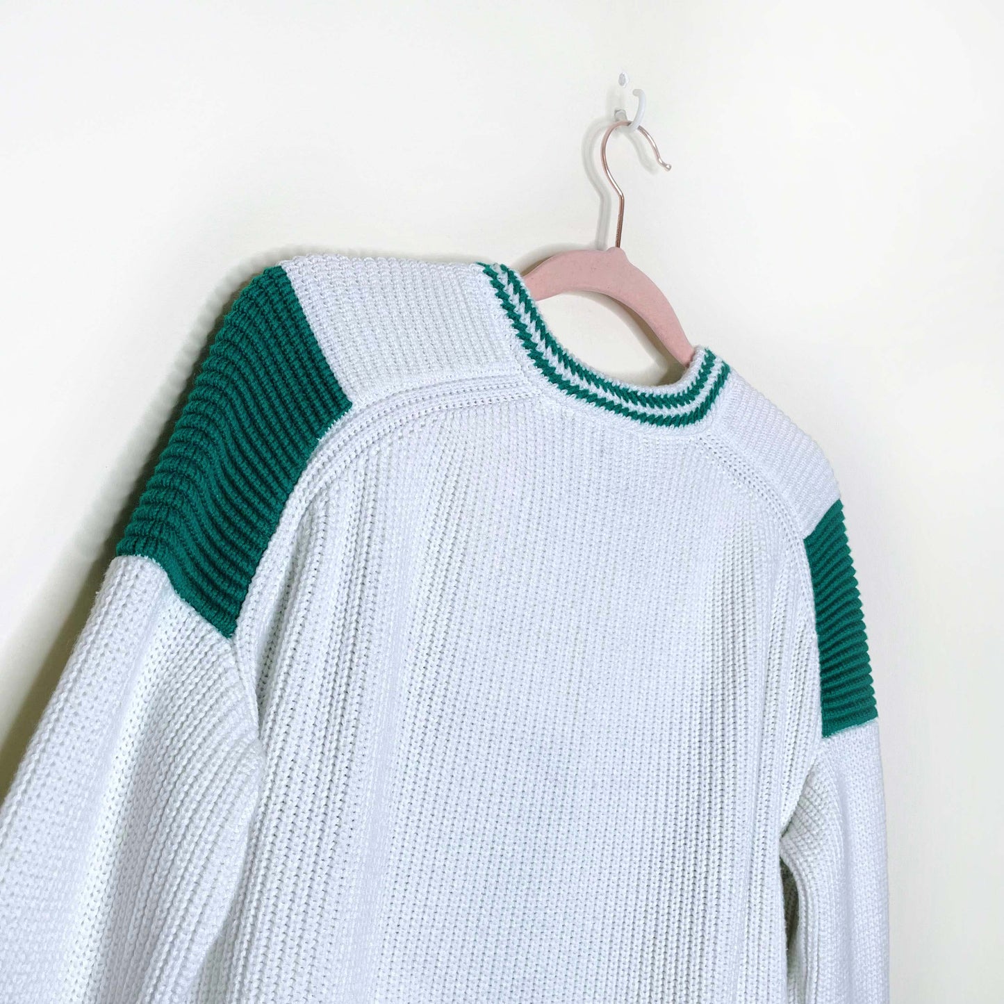 maje marina chevron cotton-wool knit sweater - size 2