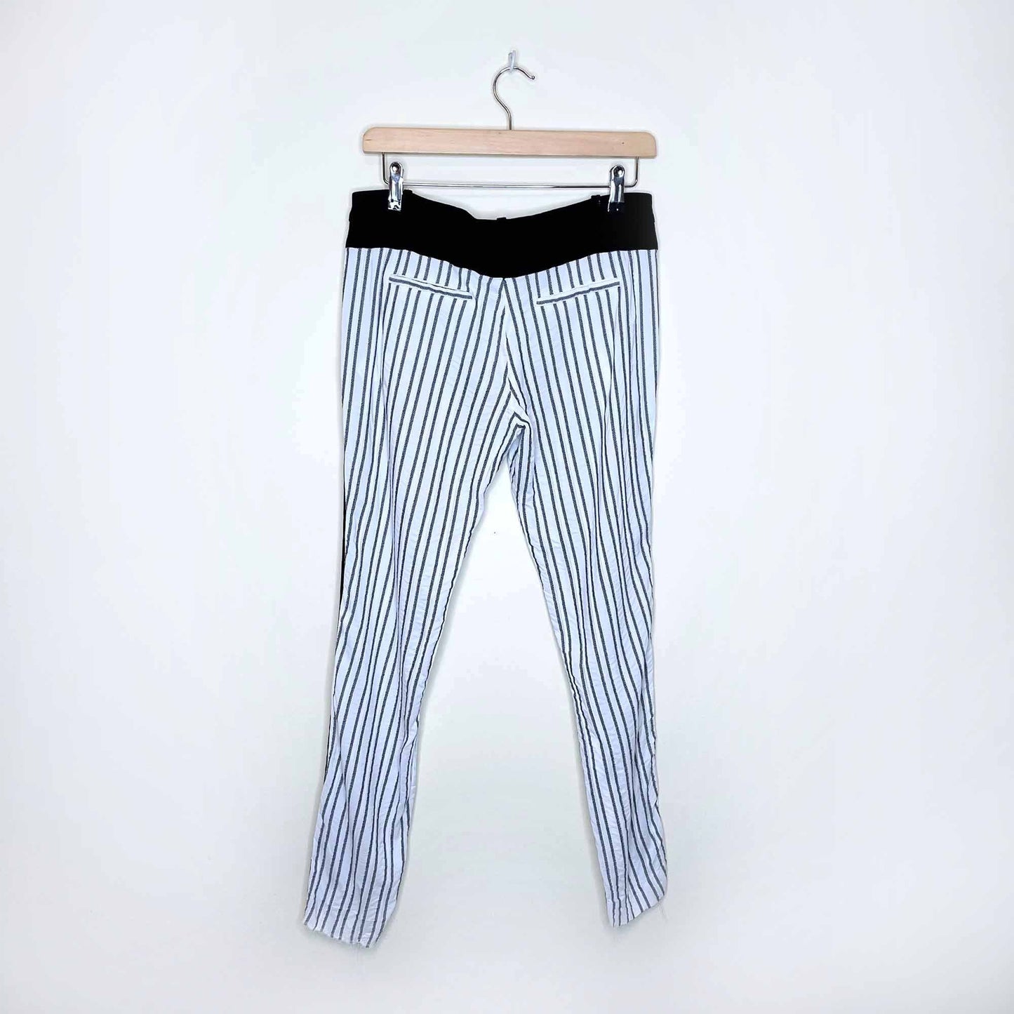 maje ferre mid-rise tapered striped tuxedo trouser - size 2