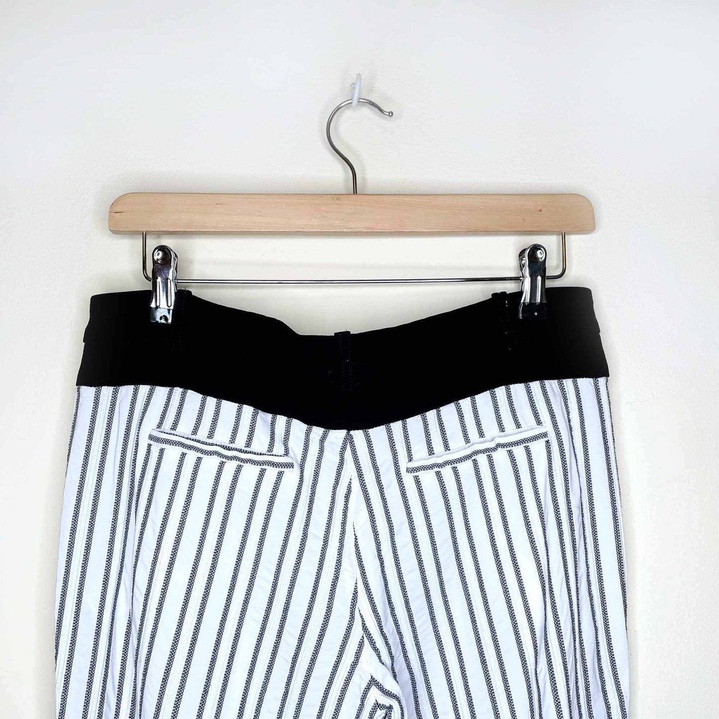 maje ferre mid-rise tapered striped tuxedo trouser - size 2