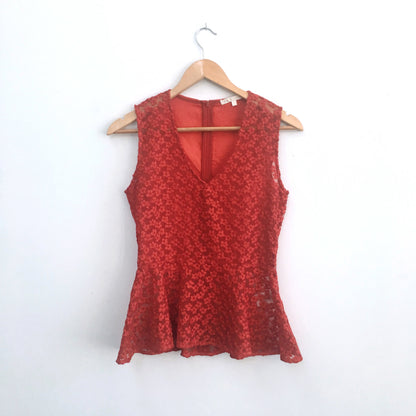 Maje lace peplum top - size 2