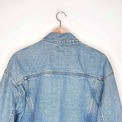 vintage manager cropped denim jean jacket - size medium