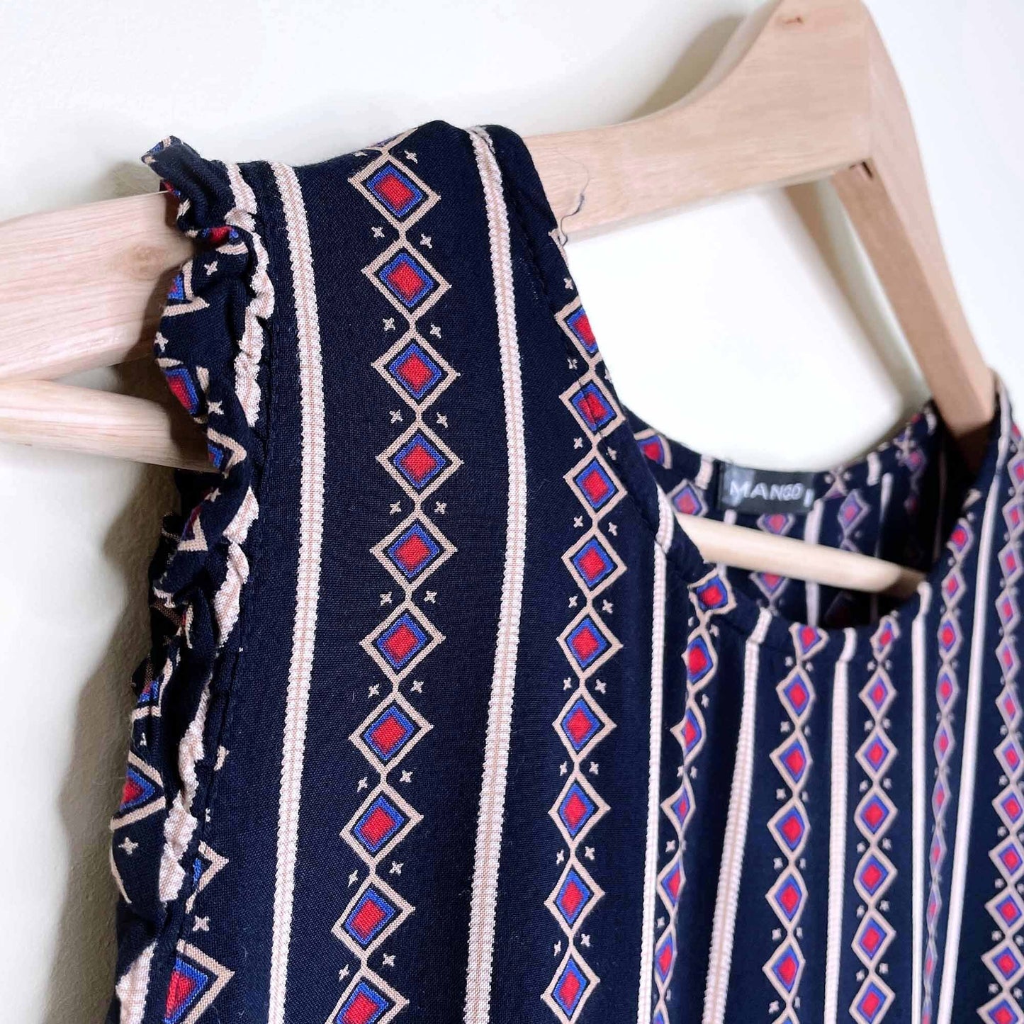 mango two piece short set with mini ruffles - size medium