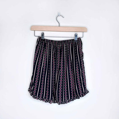 mango two piece short set with mini ruffles - size medium