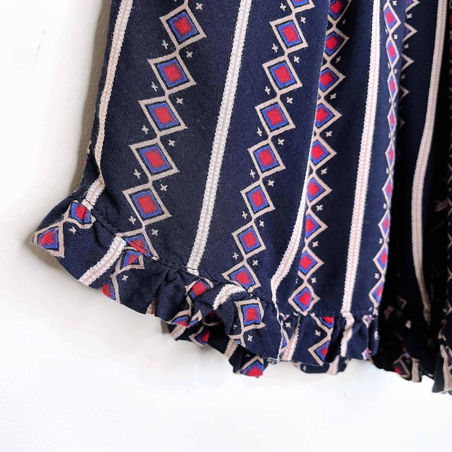 mango two piece short set with mini ruffles - size medium