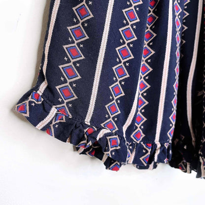 mango two piece short set with mini ruffles - size medium