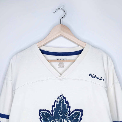 CCM Maple Leafs original six jersey tee - size Large