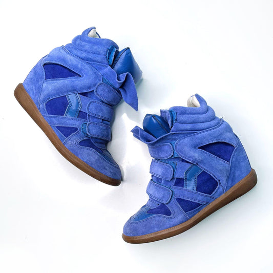 isabel marant bekett suede wedge sneaker - size 38