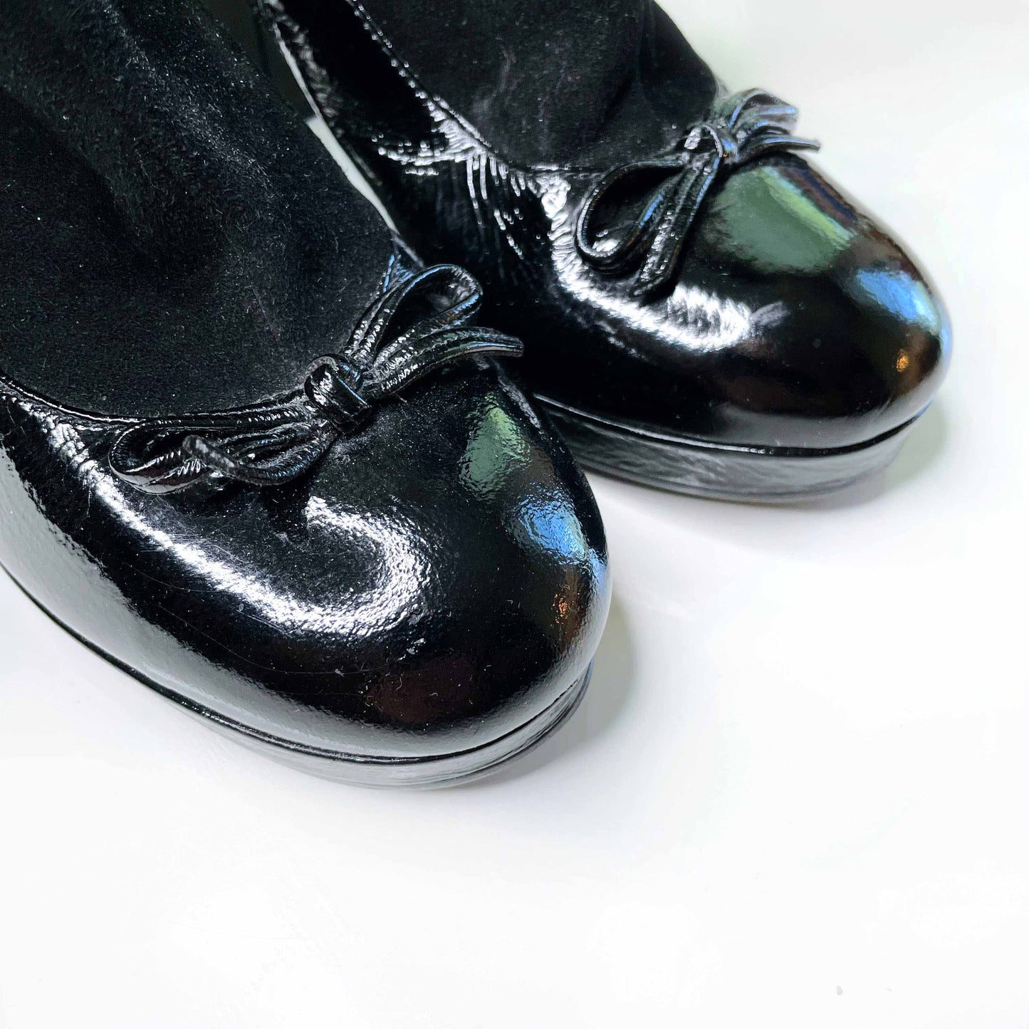 marc by marc jacobs black mary jane tall heeled boots - size 37