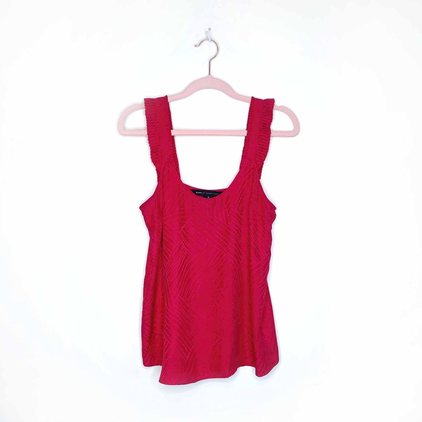marc by marc jacobs red silk tank - size 0