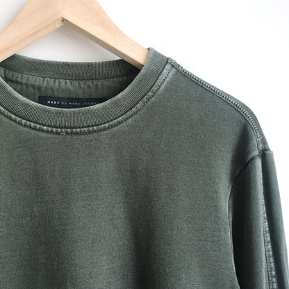 Marc Jacobs Vintage Tie Sleeve Sweatshirt In Kelp Green - size xs