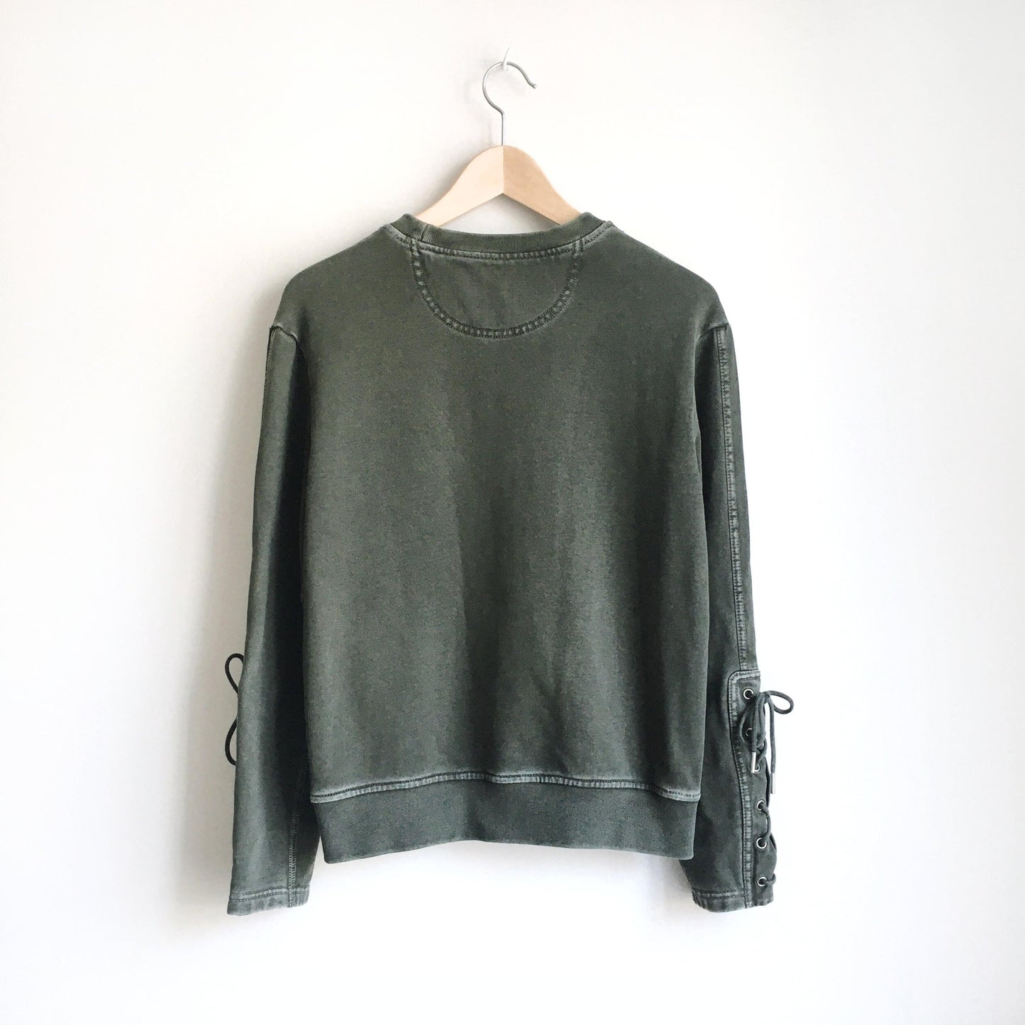 Marc Jacobs Vintage Tie Sleeve Sweatshirt In Kelp Green - size xs