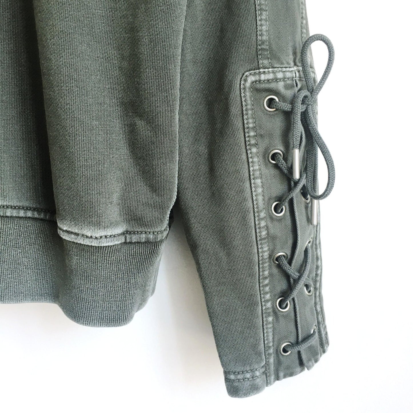 Marc Jacobs Vintage Tie Sleeve Sweatshirt In Kelp Green - size xs