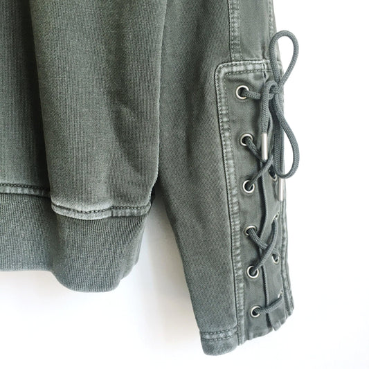 Marc Jacobs Vintage Tie Sleeve Sweatshirt In Kelp Green - size xs