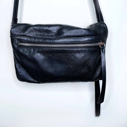 Margot Robbie fold-over versatile leather cross body