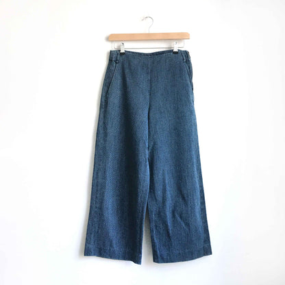 Massimo Dutti high rise ribbed denim culottes - size 6