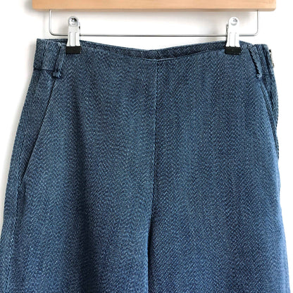 Massimo Dutti high rise ribbed denim culottes - size 6