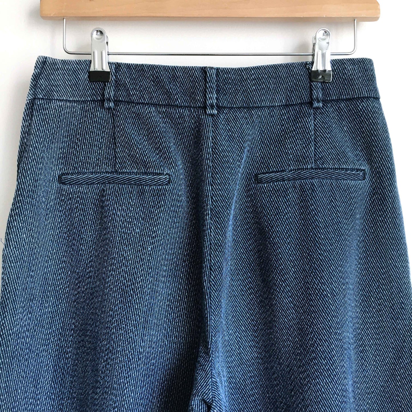 Massimo Dutti high rise ribbed denim culottes - size 6