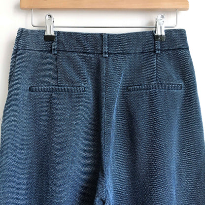 Massimo Dutti high rise ribbed denim culottes - size 6