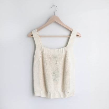 NWT Massimo Dutti cream knit tank - size Medium