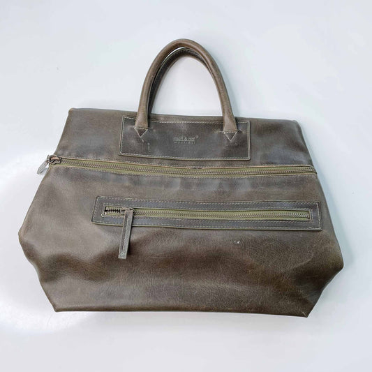 matt & nat vegan zipper front handbag