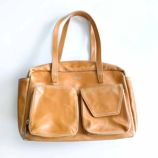 matt & nat large golden rod vegan handbag