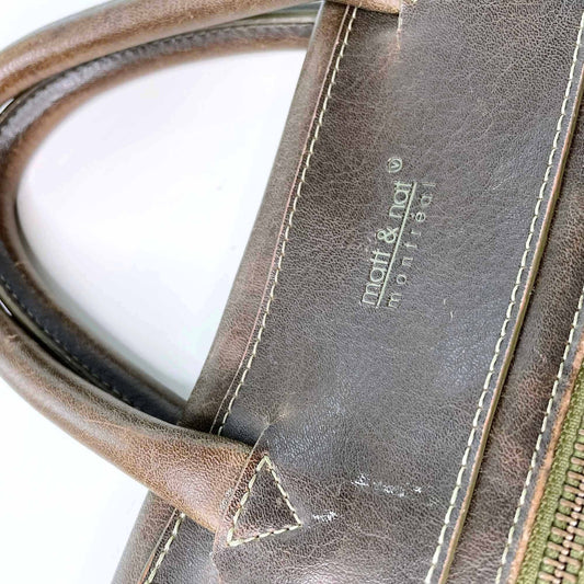 matt & nat vegan zipper front handbag