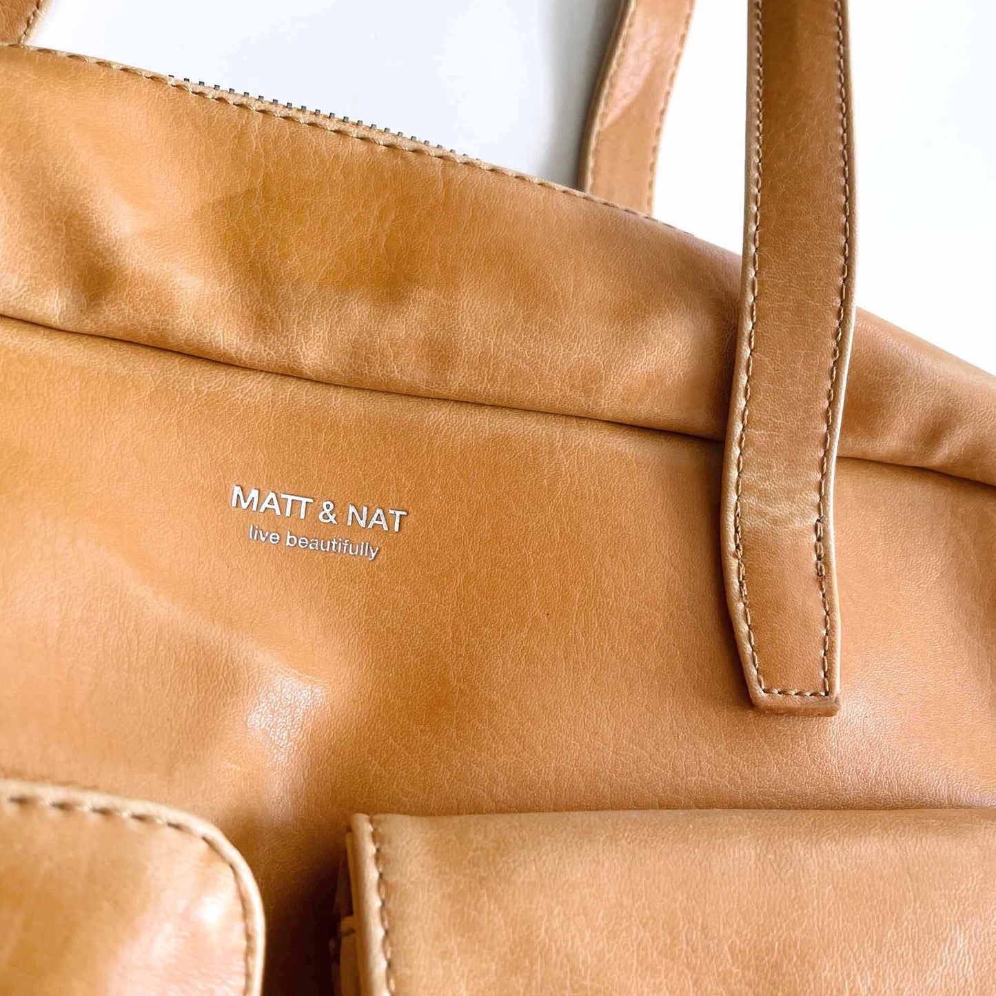 matt & nat large golden rod vegan handbag