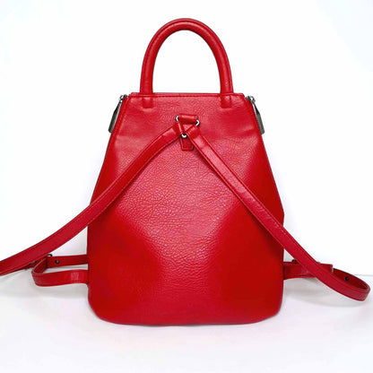 matt n nat vegan leather chanda red backpack