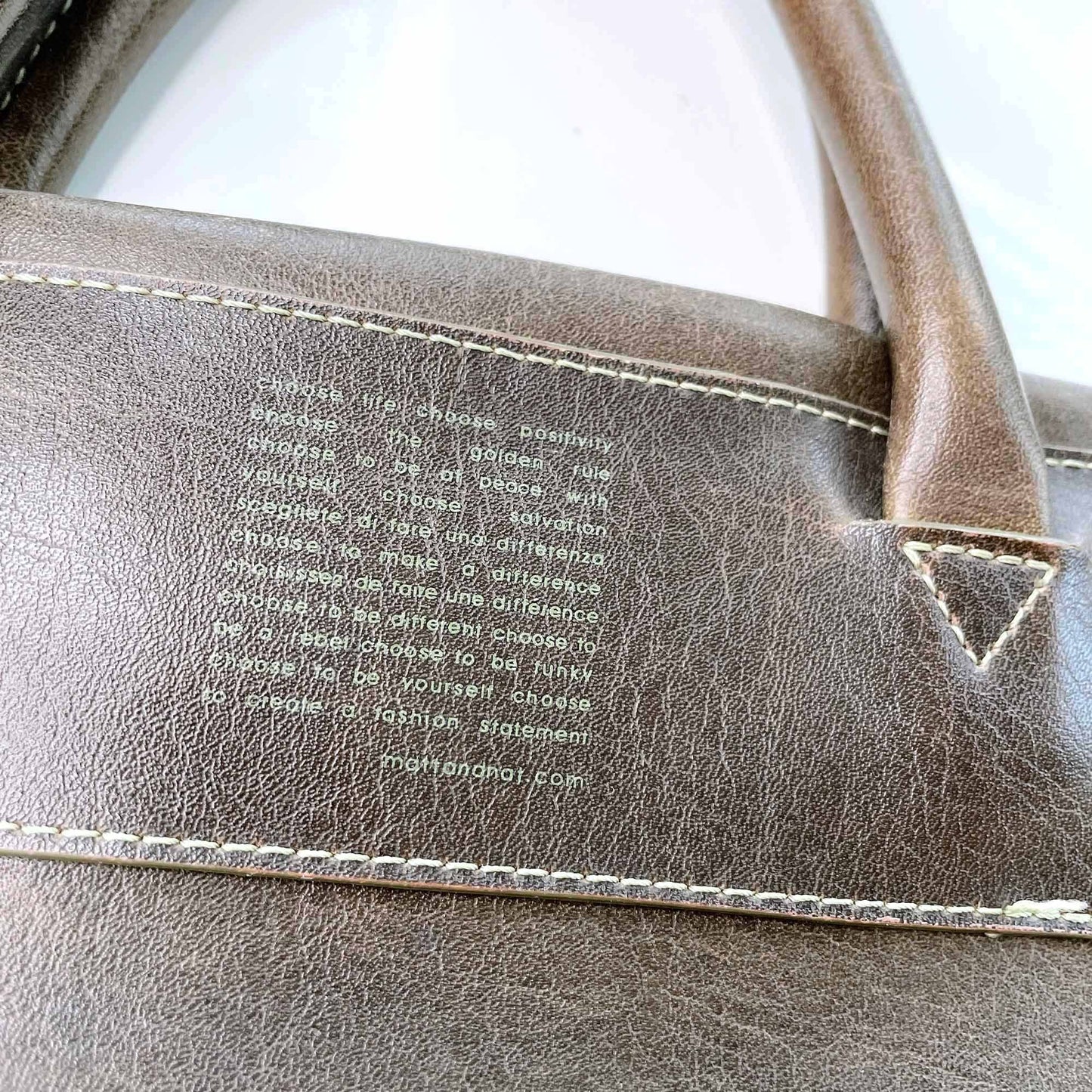matt & nat vegan zipper front handbag