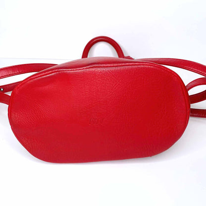 matt n nat vegan leather chanda red backpack