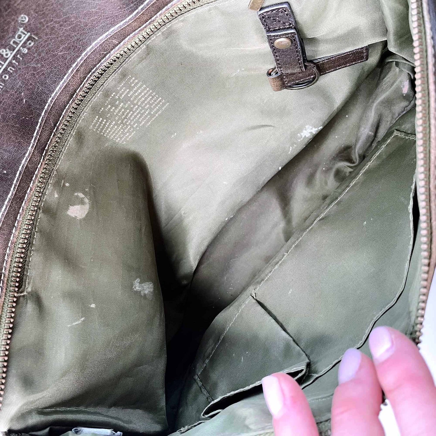 matt & nat vegan zipper front handbag