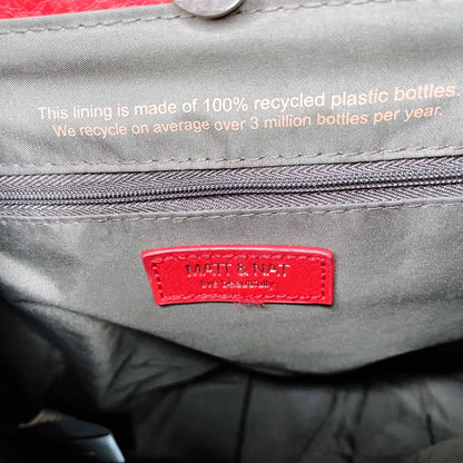matt n nat vegan leather chanda red backpack